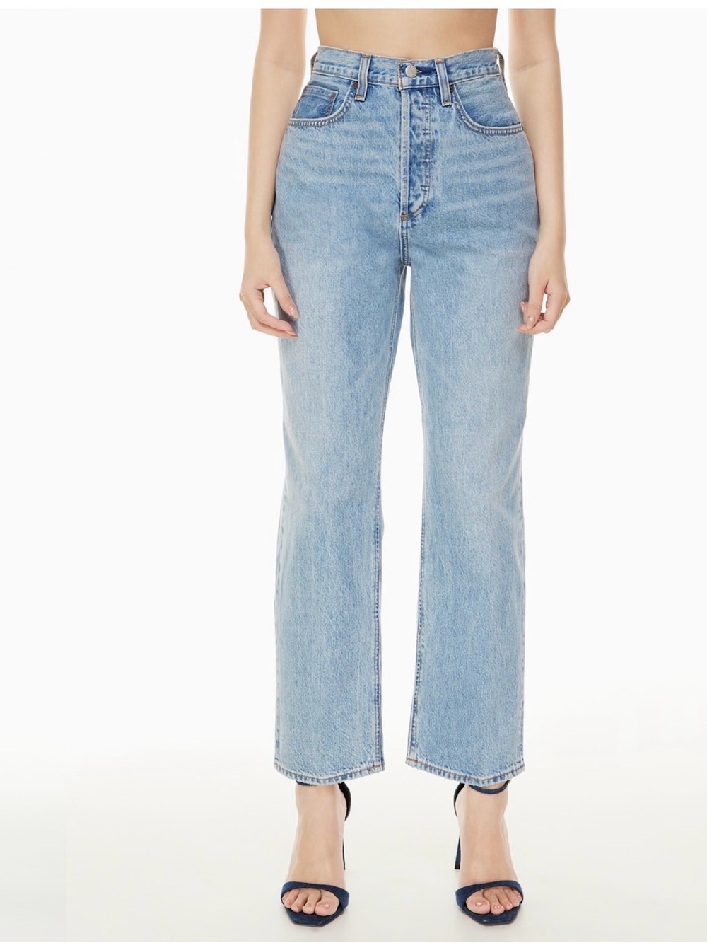 aritzia  Denim ForumThe Joni High Rise Loose Jeans - Light Blue 28 length 29”
